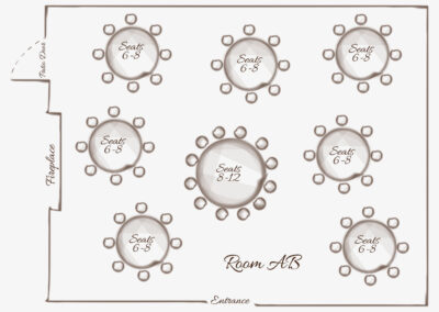 Room AB Floorplan - Ruth's Chris Steak House, Richmond